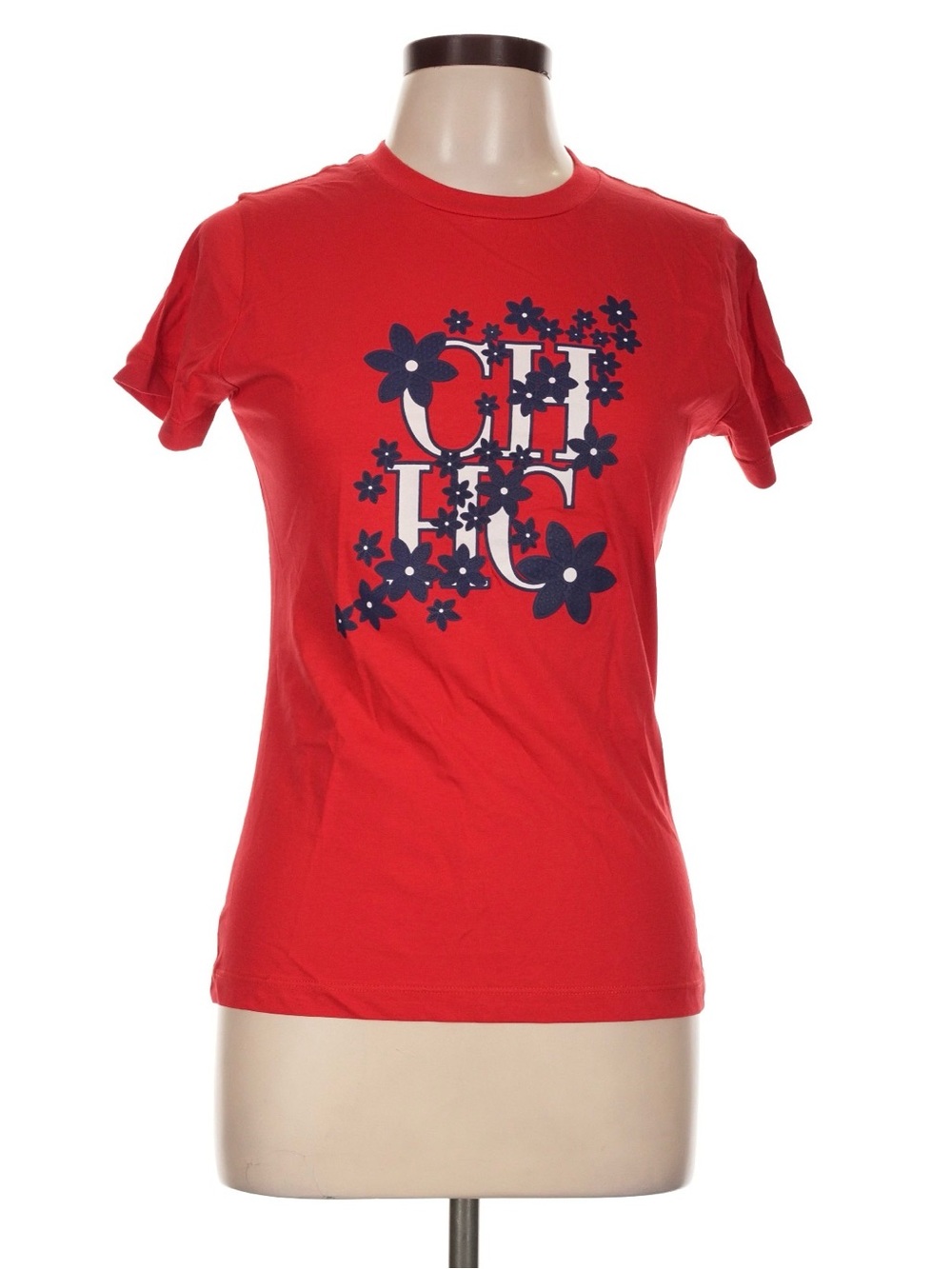 CH Red Floral Logo Tee